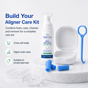 Espuma Limpiadora de Retenedores Personalizada de Smile Find Factory Supplier, Efecto Fuerte para Eliminar Manchas, Limpiador de Alineadores <span class=keywords><strong>Invisalign</strong></span>, Mousse - Product Image 2