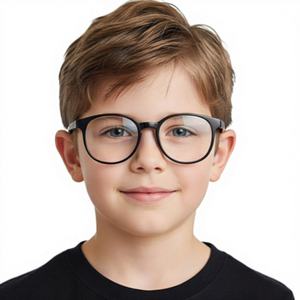 <span class=keywords><strong>แว่น</strong></span>ตาแฟชั่นทรงกล่องน่ารักสำหรับเด็กสไตล์ยุโรปอเมริกัน ป้องกันแสงสีฟ้า เลนส์กระจกแบน กรอบเต็ม สามารถใส่ได้กับทุกแบบ - Product Image 1