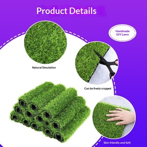Tapis de gazon artificiel, simulation d'herbe, tapis vert pour extérieur, décoration de lieux de loisirs, vente transfrontalière à succès - Product Image 2