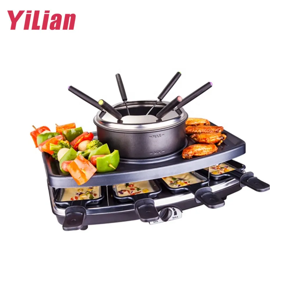 2 Trong 1 Đa Chức Năng Điện Không Khói Trong Nhà Bbq Nướng Tấm Nướng Teppanyaki Trung Quốc Chafing Món Ăn Lẩu