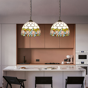 Lámpara Colgante Contemporánea de Techo Alto con Rosas y Tulipanes, Estilo Vintage, de Vidrio Emplomado, <span class=keywords><strong>para</strong></span> Isla de Cocina - Product Image 3