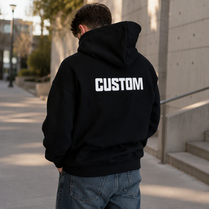 Sweat à capuche épais en molleton pour homme, coupe oversize, streetwear d'hiver - Product Image 2