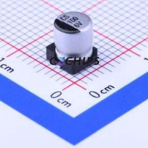 Condensador Electrolítico de Aluminio SMD CS0J101M-CRD54, D5xL5.4mm 100uF 20% 6.3V 5mm - Product Image 1
