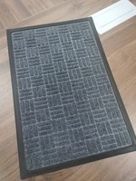 Heavy Duty Door Mat for Indoor Outdoor Polyester Grey Door Mat With Rubber Backing Entrance Runner Rugs