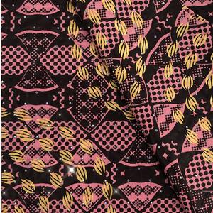 Tissu imprimé à la cire africaine ornée de strass | <span class=keywords><strong>Rose</strong></span> Or Ankara Batik Design 100% Coton pour Mariage <span class=keywords><strong>Pagne</strong></span> Luxe DIY Crafts - Product Image 4