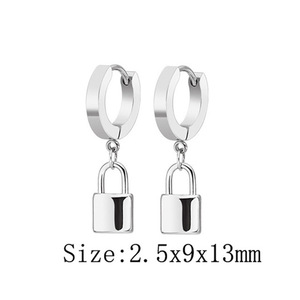 Sseesy Joyas Titan Đồ Trang Sức Thời Trang Hiphop Hoop Người Đàn Ông Tùy Chỉnh Thép Không Gỉ Chéo Lông Hình Học Bông Tai Stud Cho Nam Giới - Product Image 5