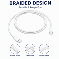 Câble de données USB Type-C vers USB Type-C à angle droit, nickelé, charge rapide 3A, 1m, en nylon tressé, pour téléphone portable