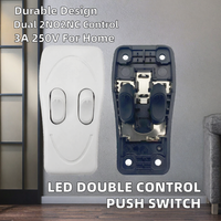 Lampe LED avec interrupteur à double commande ABS 250V CE RoHS, interrupteur à bouton poussoir bidirectionnel pour lampe de sol et de table