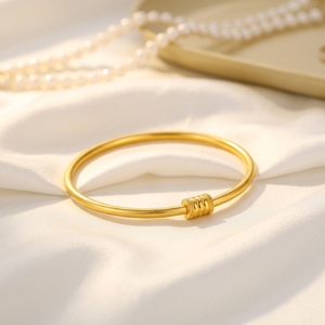 Brazalete de Oro Sólido de 24K PCX, Oro Puro 999, Brazalete Ajustable Minimalista, Joyería Fina de Marcas de Lujo <span class=keywords><strong>para</strong></span> Mujer, <span class=keywords><strong>para</strong></span> <span class=keywords><strong>Bodas</strong></span> - Product Image 5