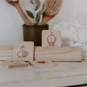 Tabla de responsabilidad de planificación de tareas diarias para niños, tabla de actividades de ritmo rutinario, horario visual con estante para niños - Product Image 4