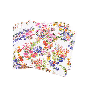 Serviettes de toilette jetables 3 plis à imprimé floral <span class=keywords><strong>pastel</strong></span> intégral pour salle de bain et buffet - Product Image 4