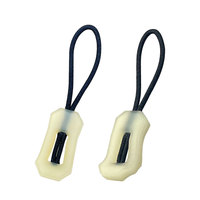 Échantillon gratuit Extracteur de fermeture éclair lumineux Extracteur de fermeture éclair en plastique pour veste de mode