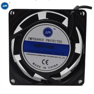 Chinese supplier 220v 80x80x25mm 8025 axial brushless ac cooling fan