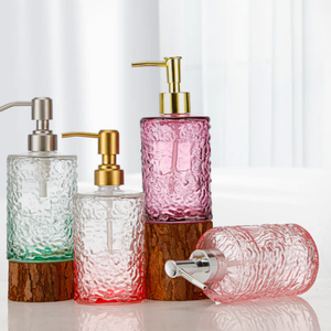 Distributeur de savon liquide <span class=keywords><strong>en</strong></span> <span class=keywords><strong>verre</strong></span> à motif vague <span class=keywords><strong>d</strong></span>'<span class=keywords><strong>eau</strong></span> avec bouchon à vis, pour voyage, gel douche, shampoing, portable, créatif, petit flacon vide, <span class=keywords><strong>grande</strong></span> <span class=keywords><strong>bouteille</strong></span> - Product Image 5