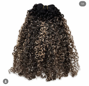 Paquetes de Cabello Humano Virgen Birmano al por Mayor, Tejido Crudo, Afro Rizado, Kinky, Marrón Ceniza con Reflejos <span class=keywords><strong>Balayage</strong></span>, Rizos Afro, 100g - Product Image 6