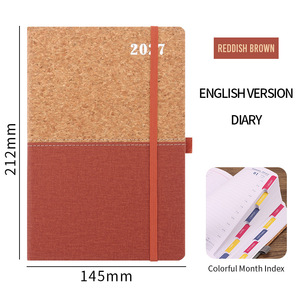Carnet A5 en paille de blé texturée liège, écologique, simple, pour bureau, promotionnel, personnalisable avec logo, vente en gros - Product Image 4