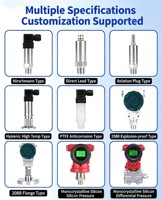 Transmisor de Presión para Sistemas HVAC, 1Mpa, Acero Inoxidable, Transductor de Presión 4-20mA para Equipos de Aire Acondicionado
