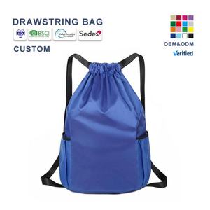 Sac à dos promotionnel en polyester 600D 420D 210D, personnalisé avec logo, imperméable, avec poche zippée, léger, pour le sport, avec cordon de serrage - Product Image 1