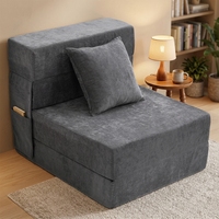 Chaise de camping gonflable multifonctionnelle à une place, design moderne et simple, avec housse en tissu, portable, pour balcon et jardin