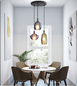 Modern Concise Originality Colour Glass <strong>Small</strong> a <strong>Chandelier</strong> Nordic Bedroom Bedside Arts Single Head Bar Pendant <strong>Light</strong> - Product Image 4