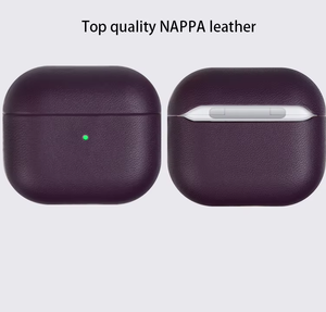 Étui en cuir véritable texturé Design <span class=keywords><strong>de</strong></span> luxe pour <span class=keywords><strong>Airpods</strong></span> 2 coutures élégantes matériau PC <span class=keywords><strong>coque</strong></span> <span class=keywords><strong>de</strong></span> protection accessoires pour casque - Product Image 3