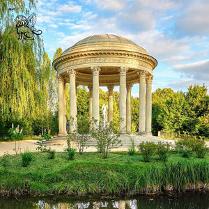 Gazebo en pierre sculptée à <span class=keywords><strong>la</strong></span> main pour décoration extérieure, style européen classique, <span class=keywords><strong>pavillon</strong></span> en marbre - Product Image 2