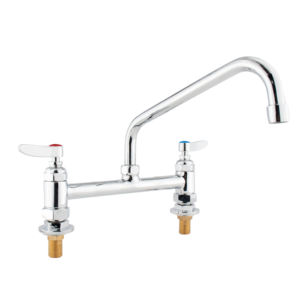 Grifo Mezclador de Cocina Contemporáneo, Cuerpo de Latón Sólido, Giratorio, Cromado, con Caño Largo para Fregadero y Uso en Hostelería - Product Image 1