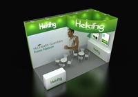Stand d'exposition en vente chaude 3x6m 10*20 pieds, tube en aluminium durable, tissu tendu, stands d'exposition commerciaux pour événements