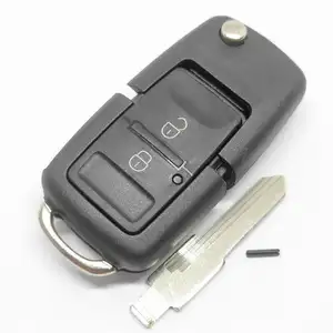 Uzaktan anahtar kabuk V-W jetta 2 düğme modifiye uzaktan anahtar kabuk hu49 itmeli anahtar araba anahtarı kabuk