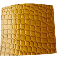 Cuir à motif de peau de crocodile brillant recyclé artificiel gaufré synthétique PU pour chaussures sacs canapés vêtements-extensible imperméable à l'eau