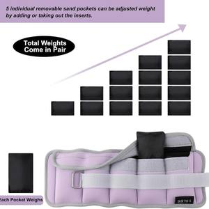 गर्म बिक्री टिकाऊ एडजस्टेबल नेप्रोन टखने का वजन 1.5-5 एलबीएस लेग वेट सेट पोर्टेबल पैर और हाथ की टखने की कलाई वजन घरेलू जिम - Product Image 2