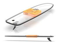 Planche de surf transparente avec pagaie pour Yoga, 3M