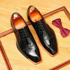 Zapatos de Vestir Negros Clásicos de Alta Calidad, Impermeables, para Otoño, Uso Casual al Aire Libre, Zapatos de Cuero con Cordones para Bodas y Fiestas - Product Image 2