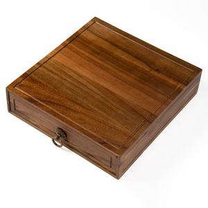 Desktop Drawer <b>Storage</b> <b>Box</b> Walnut Wood Rectangle Office Organizer With Lid For Cosmetics Jewelry <b>Documents</b> - Product Image 2