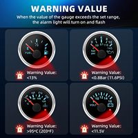 Set Alat Ukur SX-TECH 6 Gauge 52mm 85mm LED GPS Speedometer Tachometer Pengukur Bahan Bakar Suhu Air Tekanan Oli Voltmeter untuk Modifikasi Kendaraan
