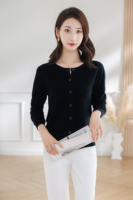 Chandail personnalisé Cardigan en laine d'agneau pour femmes de printemps