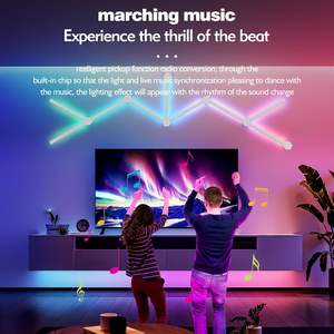 स्मार्ट rgbic दीवार sconns प्रकाश संगीत सिंक वॉयस कंट्रोल नेतृत्व वाली दीवार Grab लाइट बार - Product Image 2