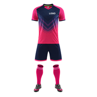 Seragam Olahraga Pria Pabrik Pakaian Olahraga Sepak Bola Jersey Sepak Bola Remaja Custom Dengan Logo dan Nomor Seragam Sepak Bola Sublimasi