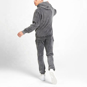 Chándal de lavado ácido hecho con algodón 100% de la mejor oferta para hombre, chándal de lavado ácido informal de último estilo para adultos - Product Image 3