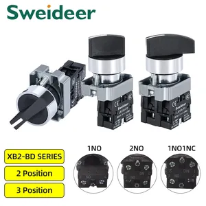 Long Handle Plastic Latching Rotary <strong>Switch</strong> 22mm 2/<strong>3</strong> <strong>Position</strong> Self Locking Reset Select Knob <strong>Switch</strong> - Product Image 4