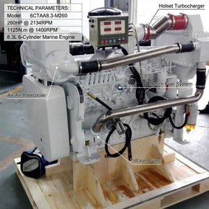 <span class=keywords><strong>Moteur</strong></span> diesel marin DCEC 6CTA8.3-M260, 260 CV, 6 cylindres, <span class=keywords><strong>moteur</strong></span> de propulsion 8,3 L pour bateau rapide, yacht et bateau de pêche - Product Image 3