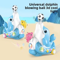 Jouet Électrique Flottant en Plastique en Forme de Dauphin avec Lumières et Musique, Design Cartoon, Omnidirectionnel