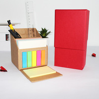 Coffret cadeau de marque-pages autocollants avec boîte magnétique à couvercle rabattable, impression UV, logo personnalisé, cadeau promotionnel pour l'école et le bureau, OEM