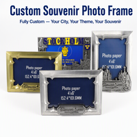 Cadre photo souvenir en alliage de zinc, design personnalisé par le fabricant, pays, ville, Suède, Stockholm, cadre photo en métal 3D