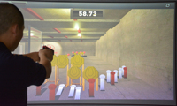 Système d'entraînement au tir au laser pour l'entraînement des tireurs, compétition de tir virtuel, affichage des temps et 4 zones de tir