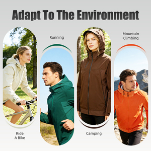 Veste de travail à col montant respirante avec logo personnalisé, quantité minimale de commande, avec fermeture éclair imperméable et coupe-vent - Product Image 3