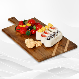 Usine personnalisée artisanat naturel écologique bois d'acacia blocs à découper planche à découper planche à pizza avec poignée pour la cuisine - Product Image 2