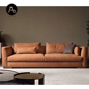 <span class=keywords><strong>Mobili</strong></span> personalizzati per la casa della villa divano di design italiano di lusso set da soggiorno divano in pelle a tre posti set di divani da soggiorno - Product Image 2