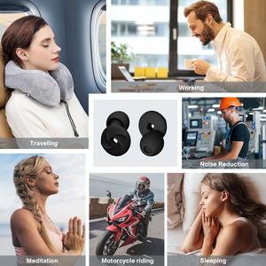 Custom Logo Reusable Sleep Earplug Noise Reduction Hearing Protection Soundproof Quiet Silicone Ear <b>Plugs</b> for Sleep - Product Image 5