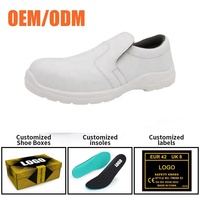 Chaussures de sécurité basses CE S1P blanches pour cuisine, avec embout en fibre de verre, anti-perforation, antistatiques, résistantes à l'huile et à l'eau, semelle antidérapante en PU
